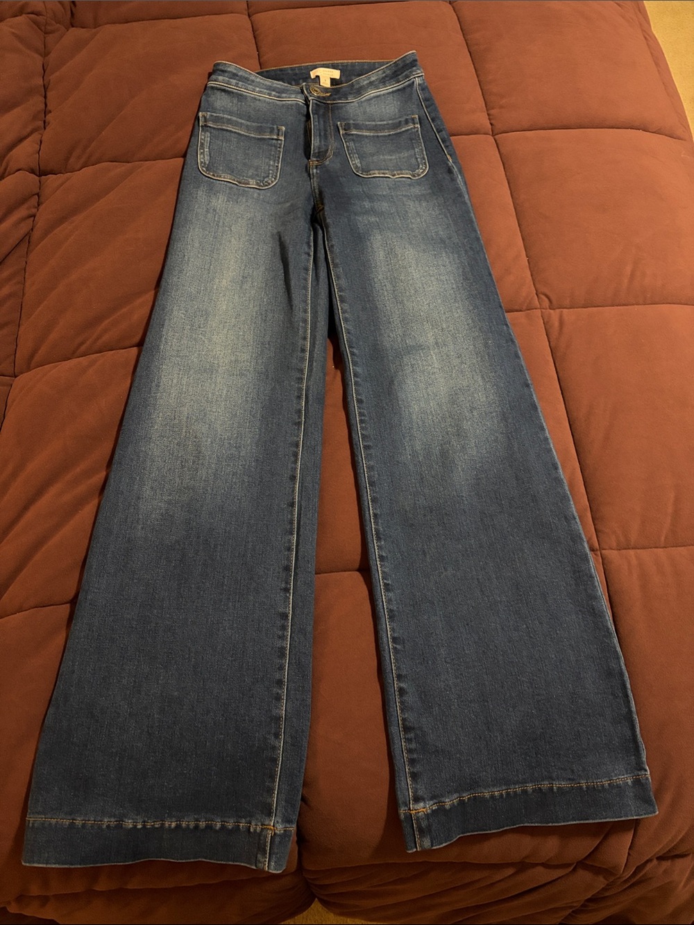 LC Lauren Conrad Medium Blue Wide-Leg Jeans
